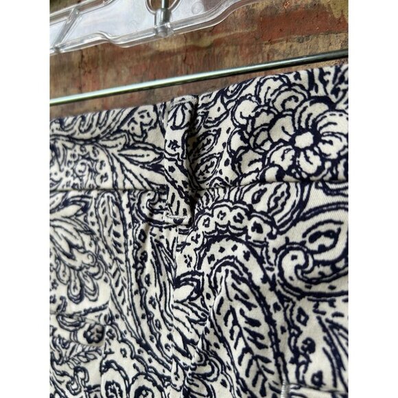 Talbots Petites Women's 8P Pants Floral Paisley Print Cotton Stretch - Picture 6 of 9